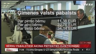 Bērnu pabalstiem aicina pieteikties elektroniski [upl. by Henden759]