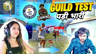 GUILD TEST PRANK ON CUTE V BADGE GIRL 😱🔥 1 vs 4  garena free fire [upl. by Evad]