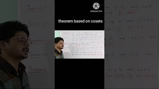 THEOREM BASED ON COSETS GROUP THEORY youtube youtuber education youtubeshorts ytshorts yt [upl. by Leonie]