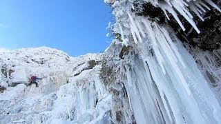 Torpantau Falls Ice Climbing [upl. by Retsevlys612]