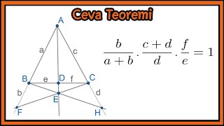 ÜÇGENİN DIŞINDA BİR NOKTA İÇİN CEVA TEOREMİ İSPATI [upl. by Naitsihc863]