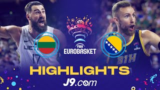 Lithuania 🇱🇹  BosniaHerzegovina 🇧🇦  Game Highlights  FIBA EuroBasket 2022 [upl. by Roath33]