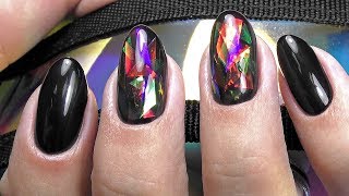 EASY NAIL DESIGN WITH FILM FOIL [upl. by Zolner]