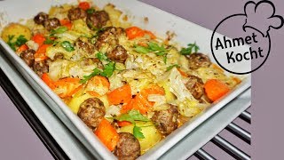 Spitzkohl und Klößchen Auflauf  Ahmet Kocht  kochen  Folge 268 [upl. by Ardnahsal]