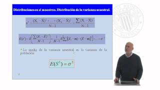 Distribuciones en el muestreo Distribución de la varianza muestral   UPV [upl. by Trout]