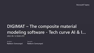 DIGIMAT– The composite material modeling software Tech curve AI amp Innovation amp MSC software Webinar [upl. by Allehcim]