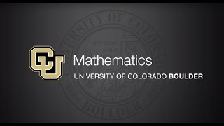 CU Boulder 2020 Mathematics Virtual Graduation Ceremony [upl. by Alejo]