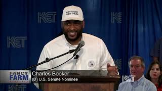 US Senate Candidate Charles Booker Speech  Fancy Farm 2022  KET [upl. by Atiugram]