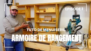 Une armoire de rangement pour mon banc de scie 1 La fabrication de la structure [upl. by Siana]