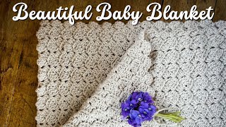 EASY and Beautiful Crochet Baby Blanket  Baby Blanket Crochet Pattern [upl. by Ayerf]