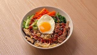 Korean bibimbap recipe  An easy and quick dinner [upl. by Nynnahs]