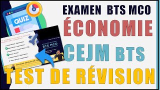 QUIZZ de Révision BTS MCO  10 questions en CULTURE ECONOMIQUE pour réussir son EXAMEN [upl. by Nyliac305]