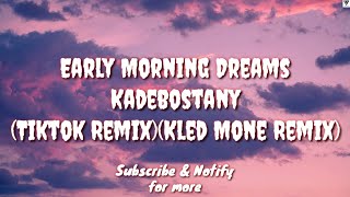 Early Morning Dreams Tiktok Remix Lyric  Kadebostany Kled Mone Remix [upl. by Chamberlin]