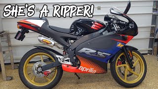 YZ85 Swapped Aprilia RS50  Small Fixes And Unleashed On The Street [upl. by Ardnaet]