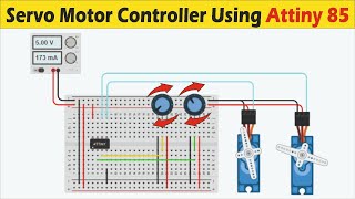 How to operate Attiny85 with servo motor  Attiny85 Controller [upl. by Ahsatak]