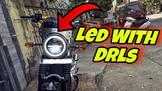 Royal Enfield Interceptor 650 Headlight Modification  Led With Drls⚡️ [upl. by Eloci]