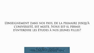 La scolarisation des jeunes filles dans les écoles mixtes  Sheikh Abd AlMouhsin Al Abbad [upl. by Ahcmis]