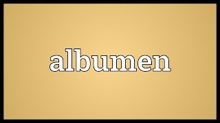 Albumen Meaning [upl. by Garaway]