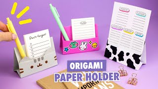 Оригами Подставка из бумаги  Котик Пушин  Origami Paper Stand [upl. by Paulette880]