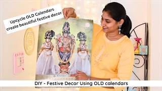 Reuse Old Calendars to create beautiful festive decor low cost reuse upcycle old calendards TTD [upl. by Eire]