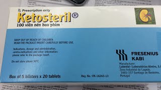 Thuốc Ketosteril 600mg  Ketosteril Laboratório Fresenius Kabi Pharma Portugal [upl. by Yaner]