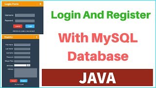 JAVA  How To Create Login And Register Form With MySQL DataBase In Java Netbeans [upl. by Jedidiah]