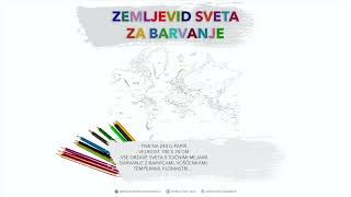 Zemljevid sveta za barvanje predstavitev  Lahkih nog naokrog [upl. by Soinski]