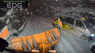 Plowing fresh snow in the Alps❄️Winter service in Tyrol  Unimog U400 asmr [upl. by Githens]