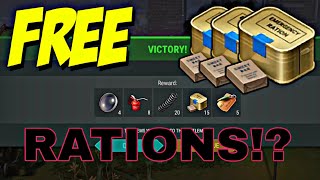 HOW TO GET FREE RATIONS IN LDOE last day on earth [upl. by Stretch903]