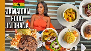 LIVING IN GHANA  I TRIED JAMAICAN FOOD FOR THE FIRST TIME IN GHANA [upl. by Theta84]