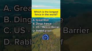 Which is the longest fence in the world funfacts facts fenceline fence shorts [upl. by Derfiniw]