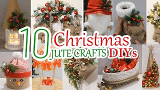 10 Cheap amp Beautiful DIY Jute Christmas Decorations Ideas at Home 2024 [upl. by Moth]