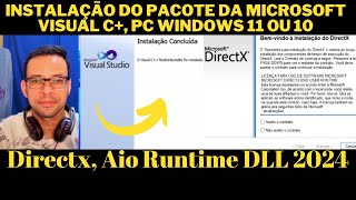 Como instalar o Pacote da Microsoft Visual C Directx Aio Runtime DLL 2024 no PC Windows [upl. by Ahsatan]