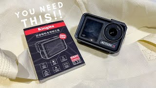 Ini Cara Terbaik Melindungi Layar DJI Osmo Action 4 Kamu  Kingma Tempered Glass Set DJI Action 4 [upl. by Mori408]