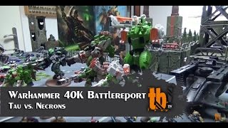 Battlereport Warhammer 40K Tau vs Necrons [upl. by Uohk]