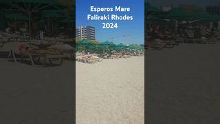 Faliraki beach Esperos Mare Rodos 2024 [upl. by Nnylav]