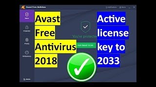 Avast Free Antivirus 2018 active license key to 2033 [upl. by Nadya907]