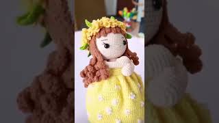 Muñeca Ramo de Flores de Ganchillo  Hermosa Inspiración para hacer 💐😍 [upl. by Nannah]