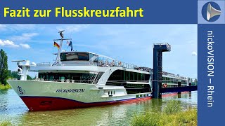 nickoVISION auf dem Rhein Fazit der Flusskreuzfahrt [upl. by Marvel736]