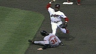 1997 ALCS Gm3 Jeff Reboulet successfully avoids tag [upl. by Aro201]