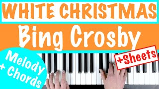 How to play WHITE CHRISTMAS  Bing Crosby Piano Tutorial [upl. by Remark]