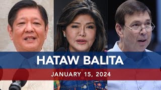 UNTV HATAW BALITA  January 15 2024 [upl. by Oira]