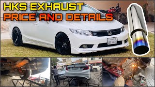 HKS Exhaust Muffler  Complete Installation Price and details  Heavy Sound [upl. by Hsevahb]