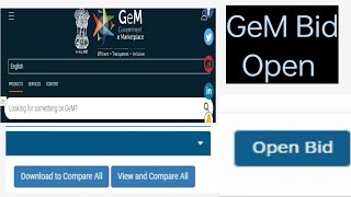 Technical Bid Open in GeM  Bid Opening in GeM Portal  How to Open Bid in Gem Technical amp Financial [upl. by Triplett]