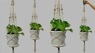 PORTA MACETAS EN MACRAMÉ muy Fácil🌿  Macrame Plant Hanger Pattern  Super Easy [upl. by Ennayelsel]