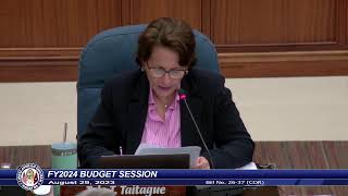 37th Guam Legislature FY2024 Budget Session  August 29 2023 PM PT 3 [upl. by Niuq]