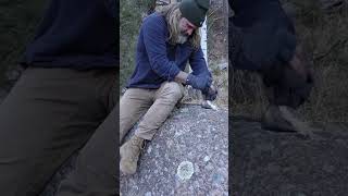 POUND Town Leg Tendon Sinew survival bushcraft survivalskills outdoorskills survivaltips [upl. by Blinni]