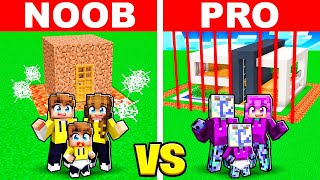 Minecraft NOOB vs PRO SAFEST SECURITY HOUSE BUILD CHALLENGE TO PROTECT MY FAMILY [upl. by Coralie]