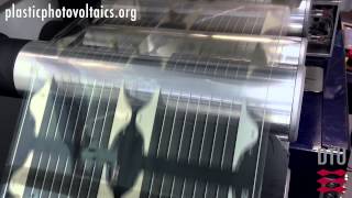 freeOPV organic solar cell  Flexo printing the silver grid front electrode [upl. by Ydissahc]