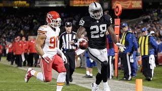 Latavius Murray breaks a 90yard touchdown Week 12 2014 [upl. by Ycniuqal]